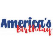 America's Birthday Sticker