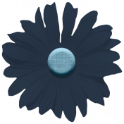 Feeling Blue_Daisy Flower_Dark Blue