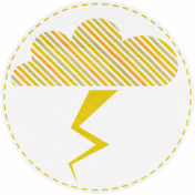 Umbrella Weather Cloud Sticker