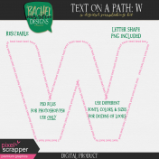 Text on a Path: Alphabet 01: W