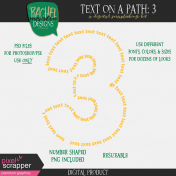 Text On A Path: Numbers: 3