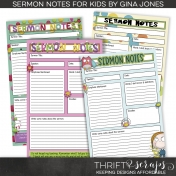 Sermon Notes For Kids Print Kit