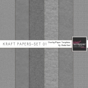 Kraft Papers-Set 01 Overlay/Paper Templates Kit