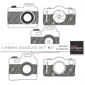 Camera Doodles Set #01 Illustrations Kit