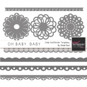 Oh Baby, Baby Doily And Border Templates Kit