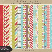 Christmas In July- Christmas Blessings Papers Kit