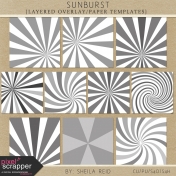 Sunburst Layered Overlay/Paper Templates Kit