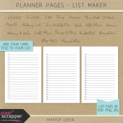 Planner Pages- List Maker Kit