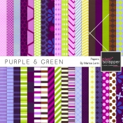 Purple & Green Papers Kit