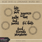 Blue Skies & Lemonade Word Art Kit