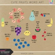 Cute Fruits Word Art Kit