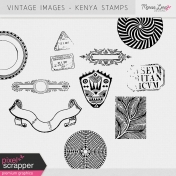 Vintage Images Kit- Kenya Stamps