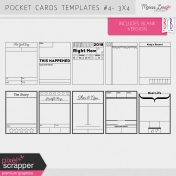 Pocket Card Templates Kit #4- 3x4