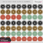 Tea & Toast Print Alphas & Numbers Kit