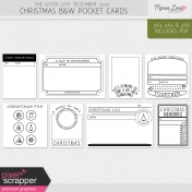 The Good Life: December 2020 Christmas B&W Pocket Cards Kit