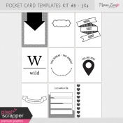 Pocket Card Templates Kit #8- 3x4