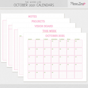 The Good Life: October 2021 Calendars Kit