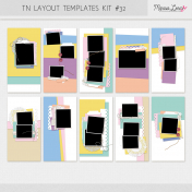 Travelers Notebook Layout Templates Kit #32