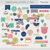 Thanksgiving Stickers & Tape Kit