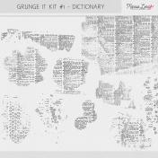 Grunge It Kit #1- Dictionary Stamps/Brushes