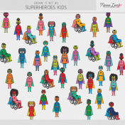 Draw It Kit #3- Superhero Kids