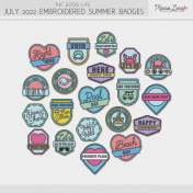 The Good Life: July 2022 Embroidered Badges Kit