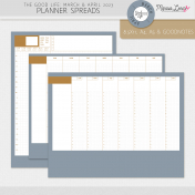 The Good Life: March & April 2023 Planner Spreads Kit