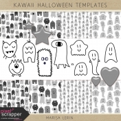 Kawaii Halloween Templates Kit