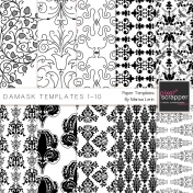 Damask Paper Templates 1-10 Kit