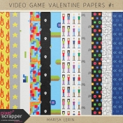 Video Game Valentine Papers Kit #1