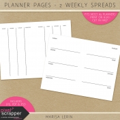 Planner Pages Kit- Weekly Spreads #1 & #2