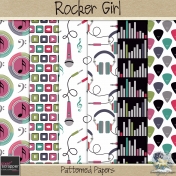 Rocker Girl_patterned papers