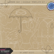 Summer Day- Doodle Template Kit 1