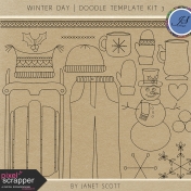 Winter Day- Doodle Template Kit 3