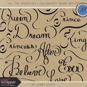 All the Princesses- Calligraphy Word Art Kit