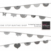 One Stop Bunting Shop- Pre-Made Flags Template Kit