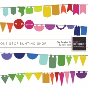 One Stop Bunting Shop- Shape Mask Flags Template Kit
