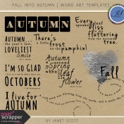 Fall Into Autumn- Word Art Template Kit