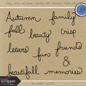 Fall Into Autumn- Word Art Doodle Templates