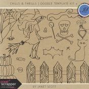 Chills & Thrills- Doodle Template Kit 2