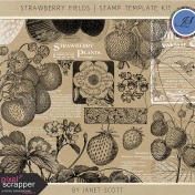 Strawberry Fields- Stamp Template Kit