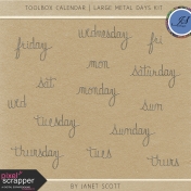 Toolbox Calendar- Large Metal Days Kit