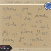 Toolbox Calendar- Large Metal Months Kit