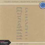 Toolbox Calendar- Medium Metal Months Kit