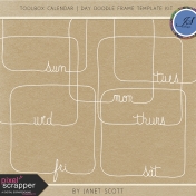 Toolbox Calendar- Day Doodle Frame Template Kit