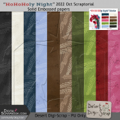 Scraptorial 5- HoHoHoly Night Embossed Papers Kit