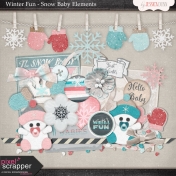 Winter Fun- Snow Baby Elements