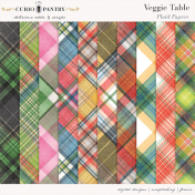Veggie Table Plaid Papers