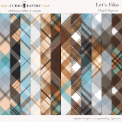 Let's Fika Plaid Papers