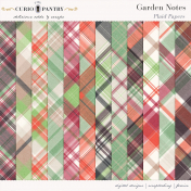 Garden Notes Plaid Papers